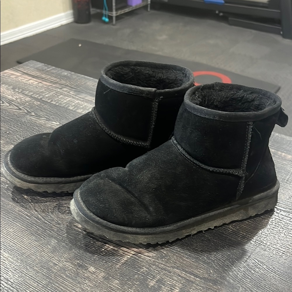 UGG Black Suede Ankle Boots